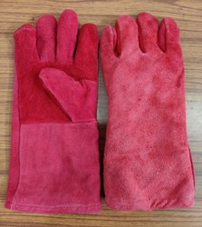 Leather gloves single color